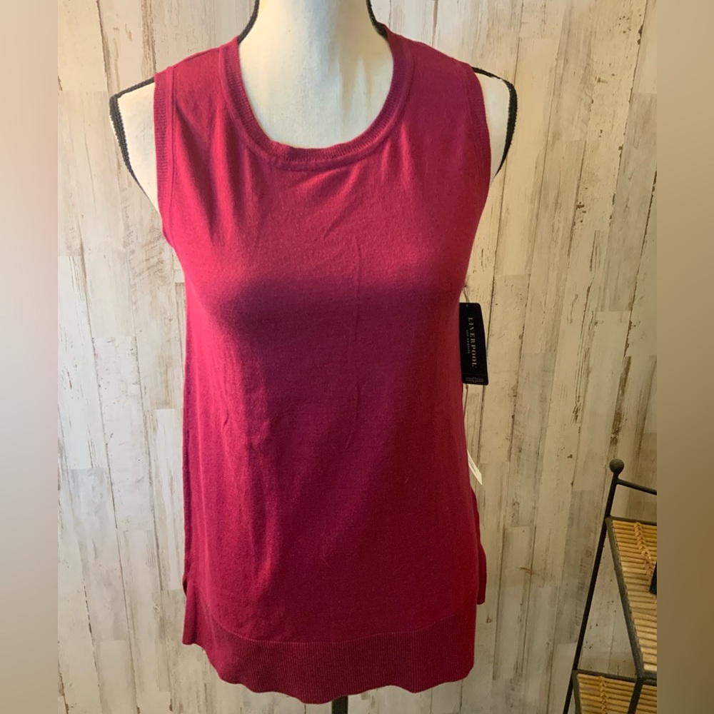 Liverpool maroon sweater tank. Size XS. NWT